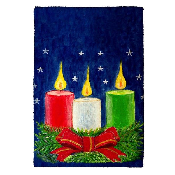 Betsy Drake Betsy Drake KT255 Christmas Candles Kitchen Towel KT255